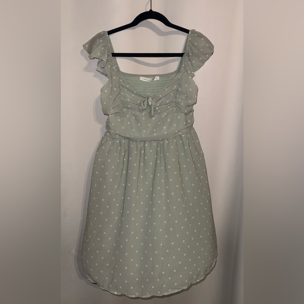 Altar’d State Sage & Ivory Dress NWT Size Large Boho Romantic $78 Retail